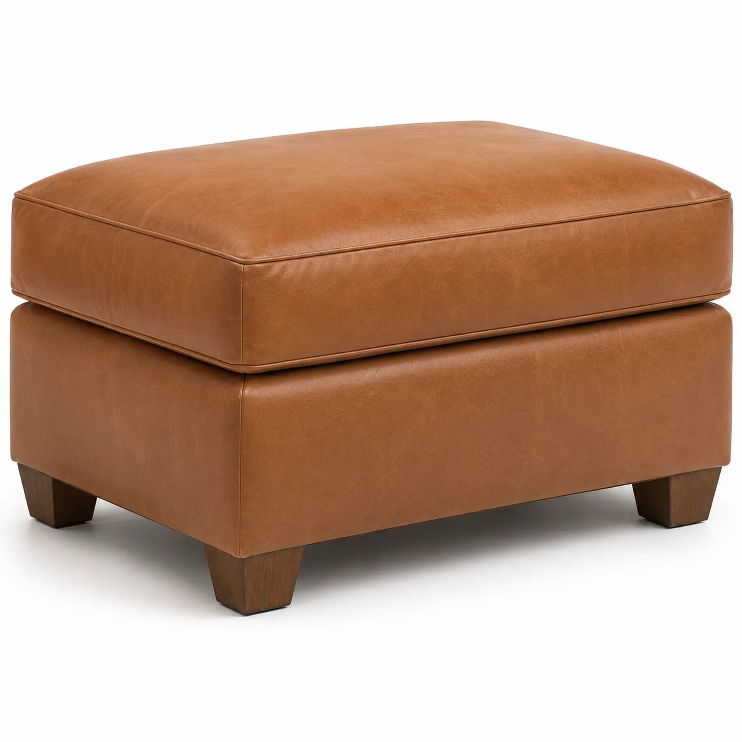 Lederfußhocker Braun 80x60x45 cm