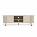 TV-Möbel MDF Beige 160x40x50cm Oval