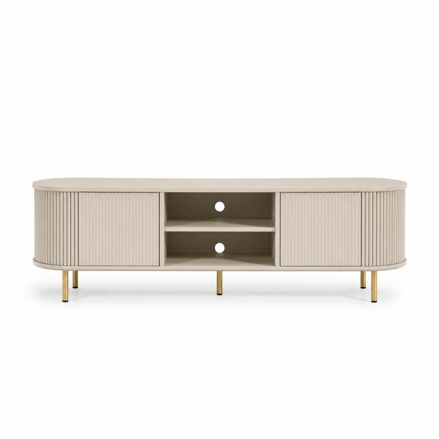 TV-Möbel MDF Beige 160x40x50cm Oval