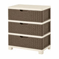 Kunststoff Schubladenelement Braun/Beige mit 3 Schubladen 60cm x 45cm x 80cm