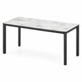 Rechteckiger Esstisch mit Marmoroptik und Stahlbeinen 160 x 90 x 75 cm
