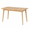 Massiver Eichenholztisch rechteckig 120x75x75 cm Natur