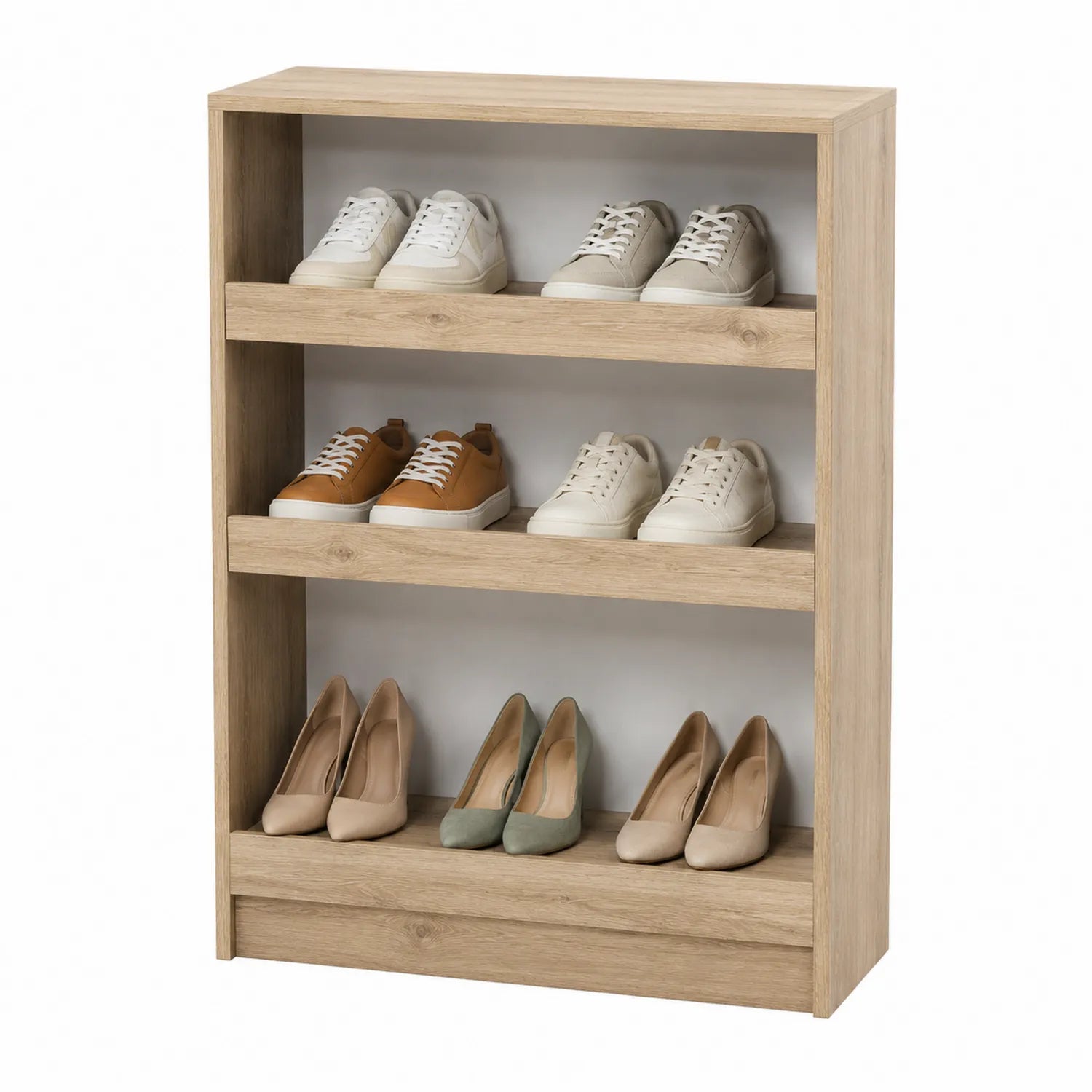 Schuhregal aus Holz, 3 Ebenen, 80x30x90cm