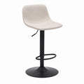Höhenverstellbarer Barhocker aus Polyestergewebe Beige