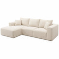 Ecksofa aus Stoff in Beige 250cm x 160cm