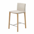 Barhocker Eichenholz Polyester Beige 105cm