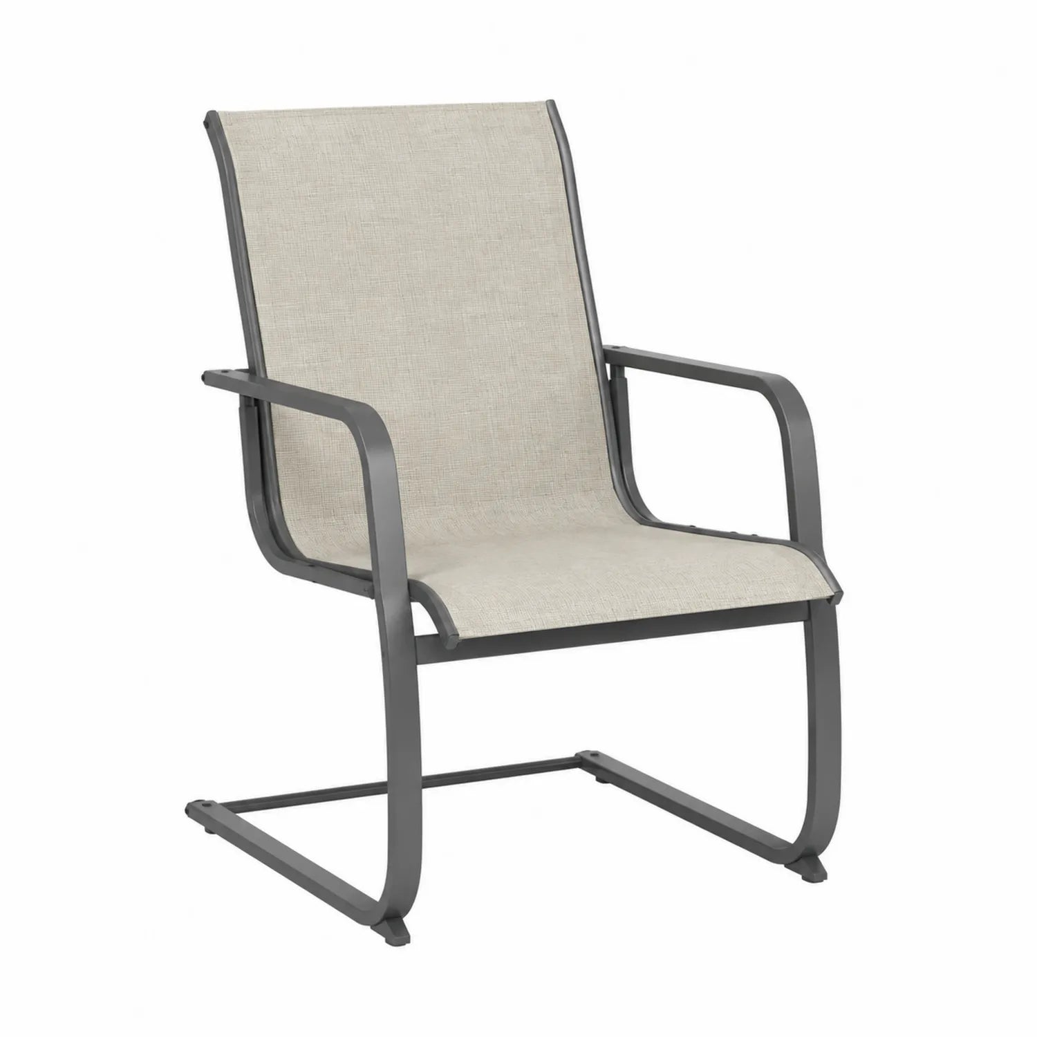 Stuhl Metall Polyestergewebe Beige