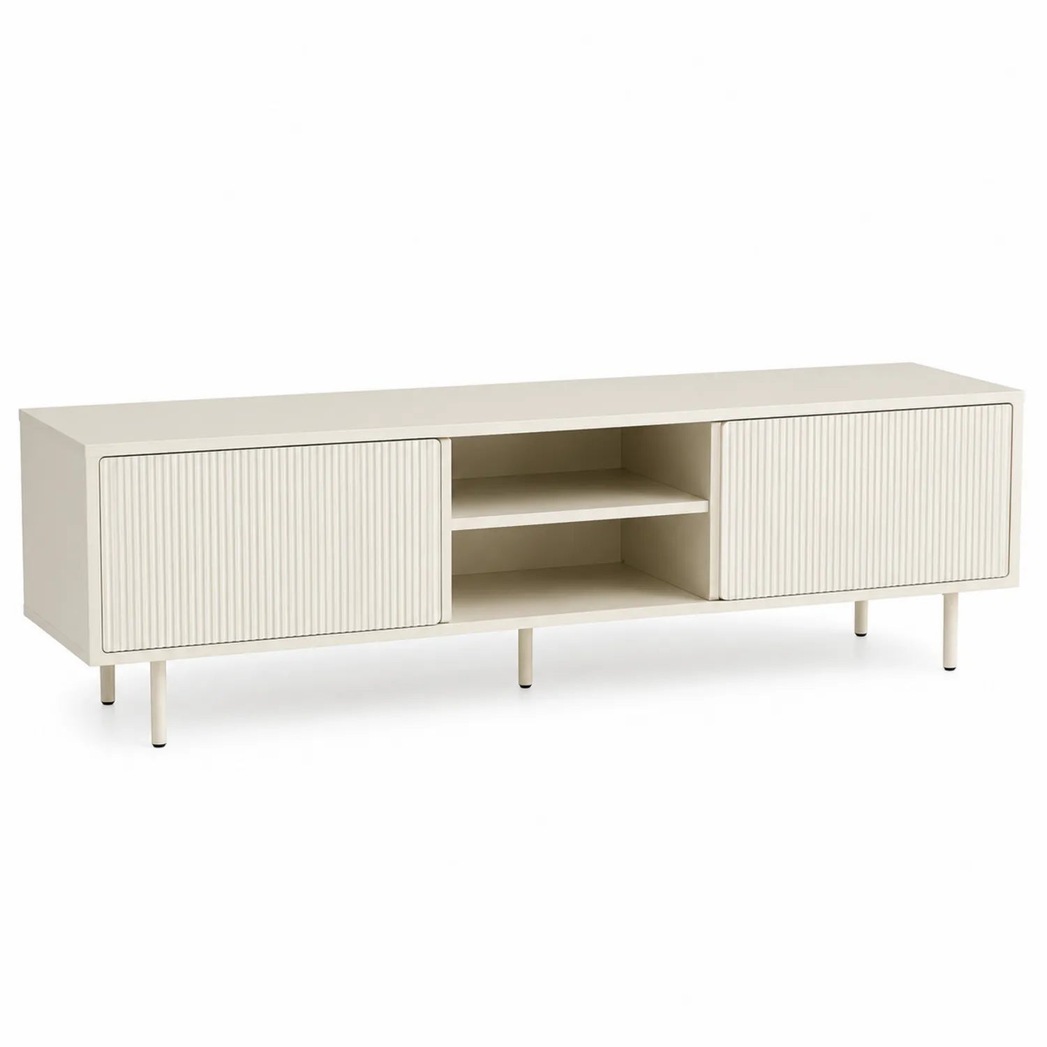 TV-Schrank Holzwerkstoff Creme 180x40x50cm