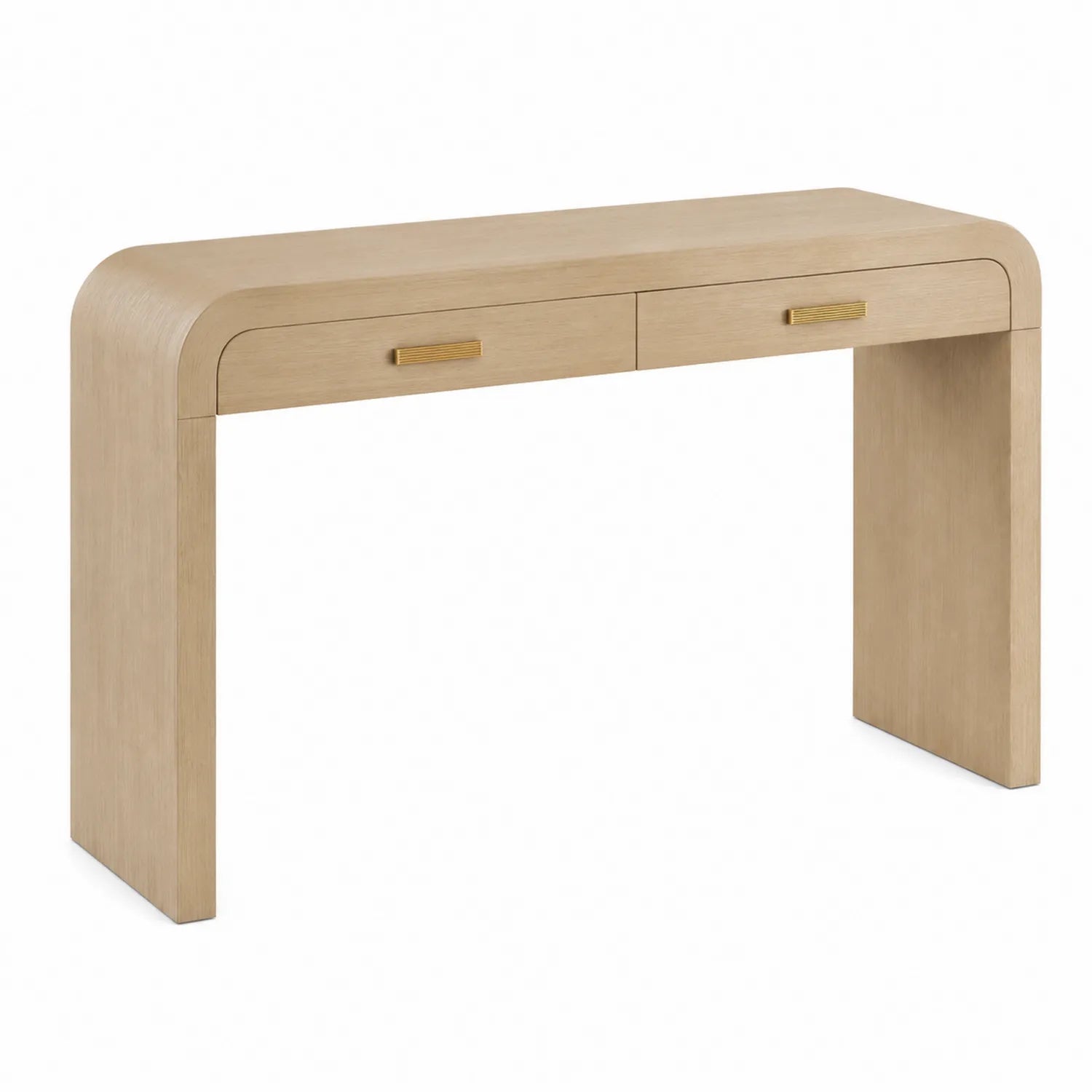 Holz Konsolentisch Natur mit 2 Schubladen