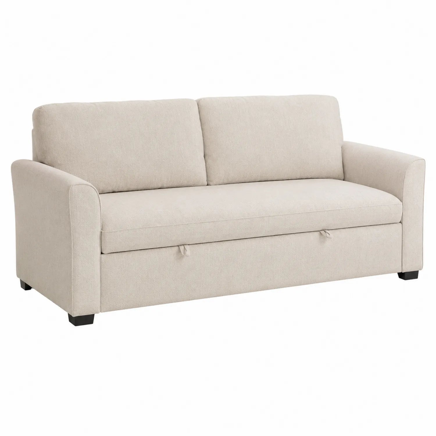 3-Sitzer Sofa Stoff Polyester Beige 200cm