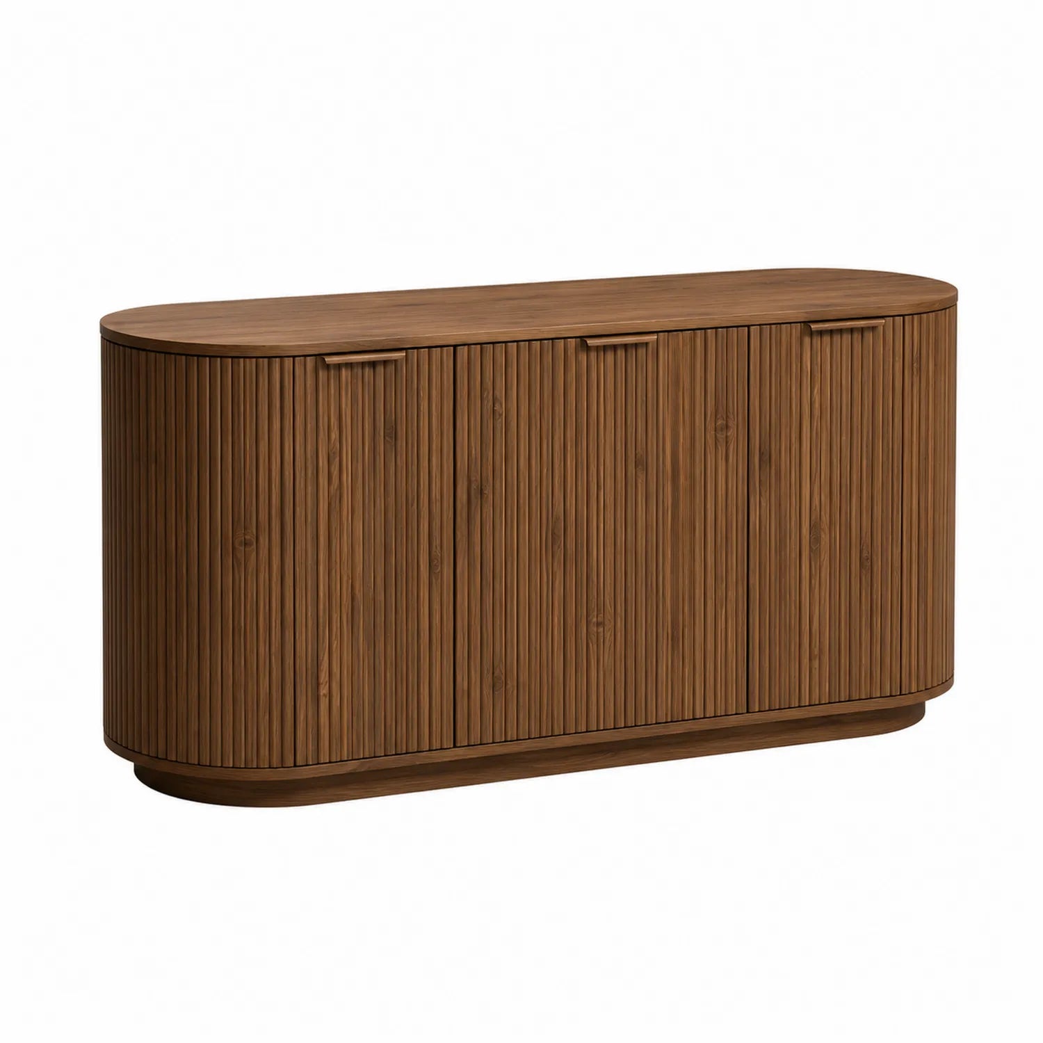 Ovales Sideboard aus Eiche 150 cm Braun