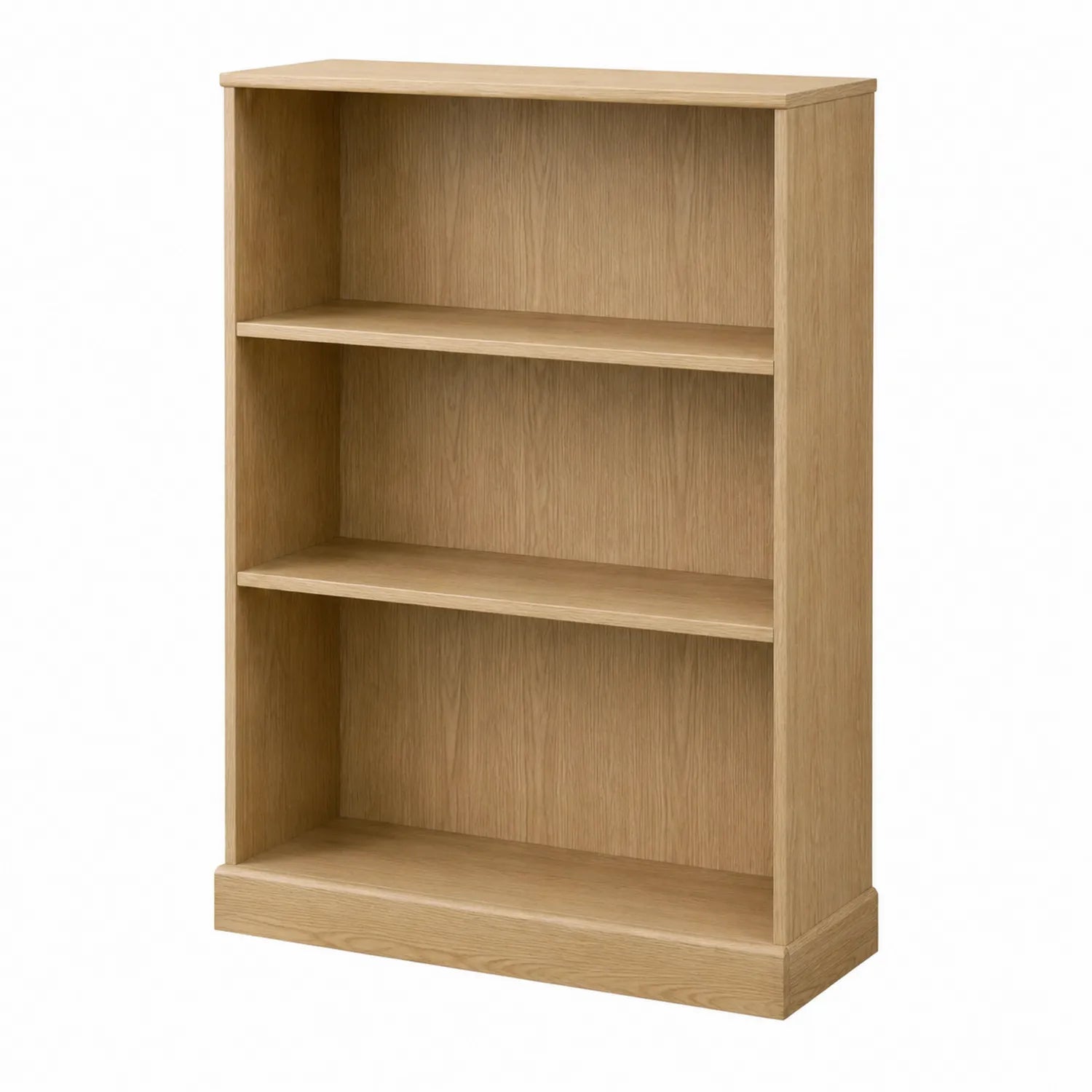Regal Holz Eiche Hell 3 Ebenen 80x90x25 cm