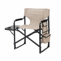 Klappbarer Stuhl mit Tisch und Taschen Beige Aluminium/Polyester