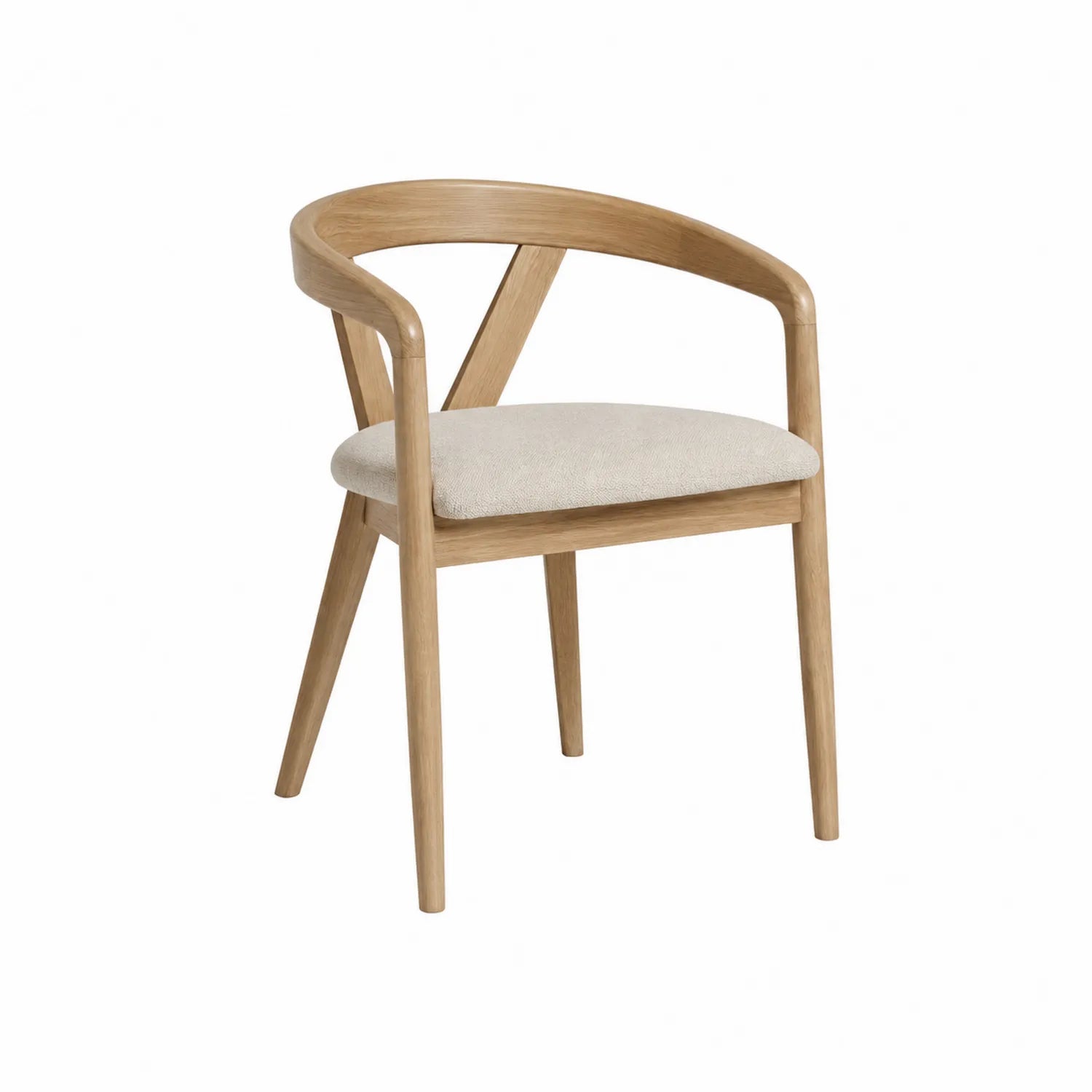 Esszimmerstuhl Eiche Hellbraun Beige 75cm
