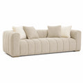 3-Sitzer Sofa aus Stoff 220cm Beige